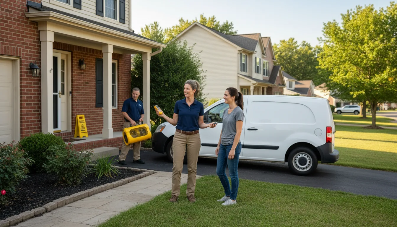 Residential water damage restoration in Monterey, LA